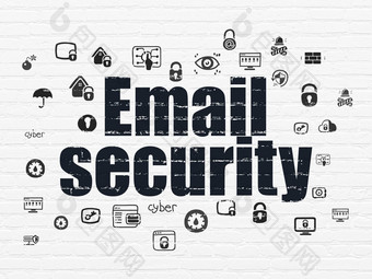 安全概念电子邮件安全墙背景