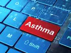 健康概念哮喘电脑键盘背景