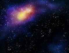 布满星星的深外空间星云星系