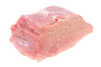 新鲜的生猪肉肉孤立的白色背景