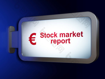 银行概念股票市场报告欧元广告牌背景