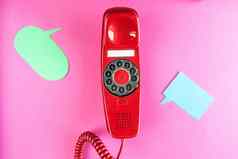 古董红色的电话演讲气球