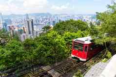 旅游有轨电车峰在香港香港