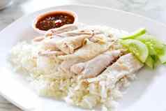 海南鸡大米泰国美食蒸鸡大米