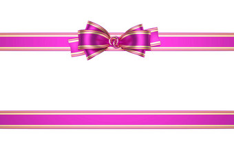 粉红色的丝带弓