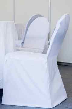 椅子白色织物封面庆祝活动