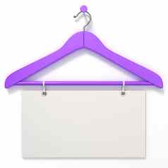 紫色的悬挂器空白标签