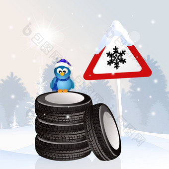 雪<strong>轮胎</strong>冬天