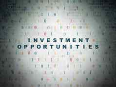 金融概念投资机会数字数据纸背景