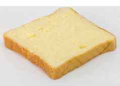 切片面包糖黄油前孤立的白色