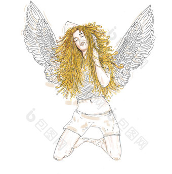 天使女人翅膀