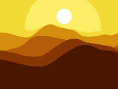 山太阳背景插图