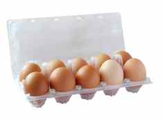 鸡蛋包装白色背景