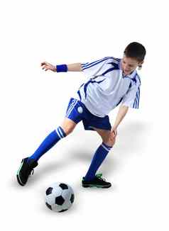 男孩足球球足球运动员