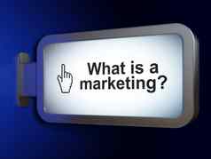 市场营销概念市场营销鼠标光标广告牌背景