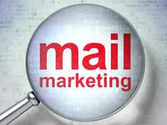 市场营销概念邮件市场营销光学玻璃