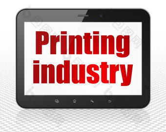 行业概念平板电脑电脑印刷行业显示