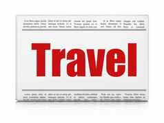 旅游概念报纸标题旅行