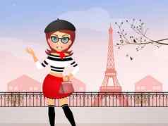 法国女孩巴黎