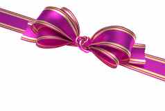 粉红色的丝带弓