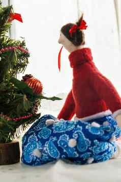 软纺织娃娃圣诞节树礼物