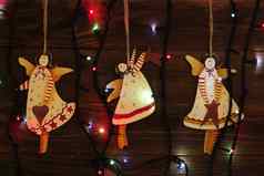 圣诞节装饰手工制作的玩具天使圣诞节树玩具