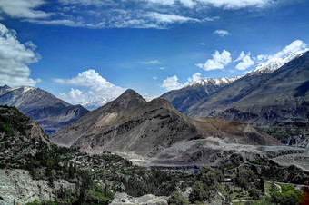 喀拉昆仑山脉山巴基斯坦