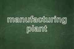 行业概念制造业植物黑板背景