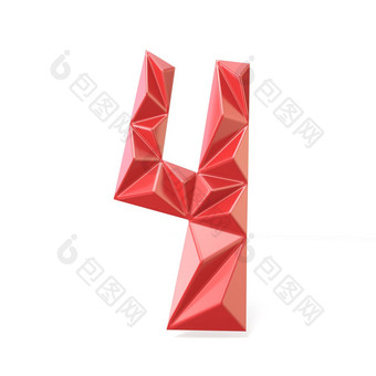 红色的现代<strong>三角</strong>字体。数字