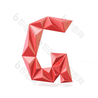 红色的现代三角字体。信