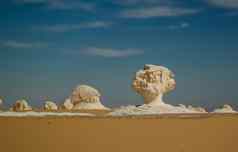 摘要自然雕塑白色沙漠撒哈拉沙漠埃及