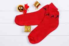 圣诞节红色的袜子