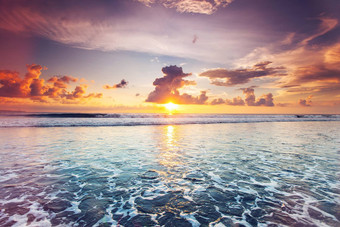 日落海巴厘岛