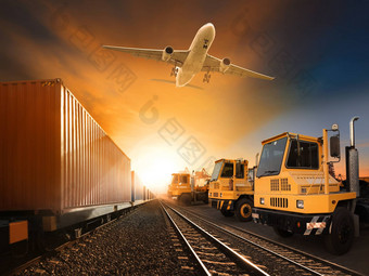 行业容器trainst运行铁路跟踪飞机货物