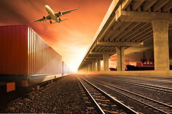 行业容器火车运行铁路跟踪货物飞机