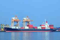 商业船容器港口进口出口