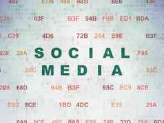社会媒体概念社会媒体数字数据纸背景