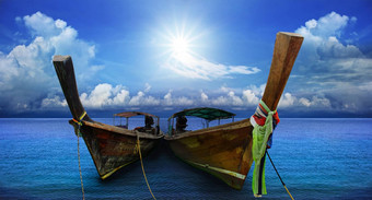 泰国安达曼长跟踪船南部泰国海海滩