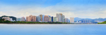 全景视图珠海城市南部中国经济