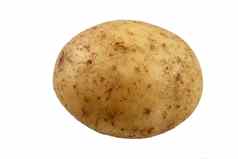 生土豆孤立的白色背景