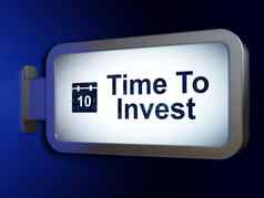时间概念时间投资日历广告牌背景
