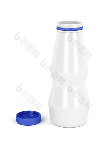 开放塑料瓶牛奶