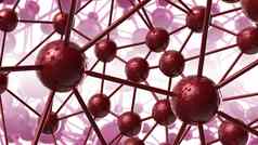 红色的紫罗兰色的分子几何混乱摘要结构科学技术网络连接高新技术背景呈现插图