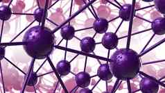 紫罗兰色的分子几何混乱摘要结构科学技术网络连接高新技术背景呈现插图