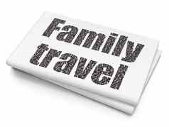 假期概念家庭旅行空白报纸背景