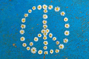 和平标志和平象征和平设计蓝色的背景