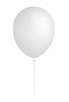 白色气球孤立的