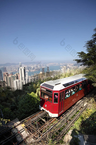 旅游有轨电车峰在香港香港