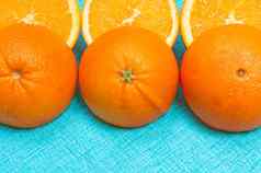 橙色柠檬柑橘类水果模式光蓝色的背景