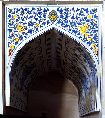<strong>墙绘</strong>画角gumbaz清真寺乌兹别克斯坦